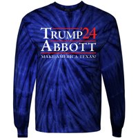 Trump Abbott 2024 Texas Governor Funny Election Tie-Dye Long Sleeve Shirt