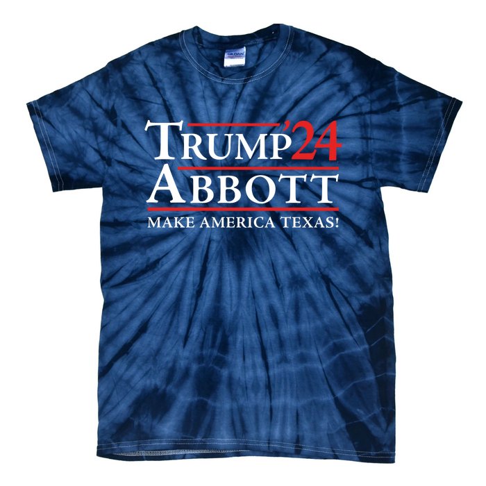 Trump Abbott 2024 Texas Governor Funny Election Tie-Dye T-Shirt