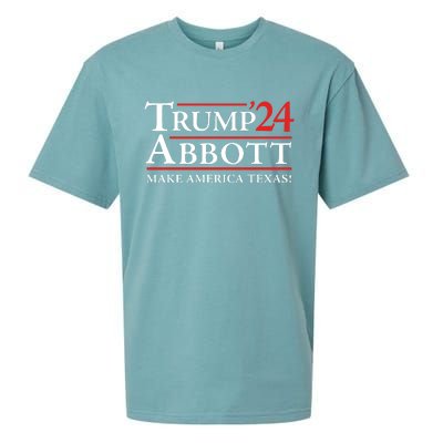 Trump Abbott 2024 Texas Governor Funny Election Sueded Cloud Jersey T-Shirt