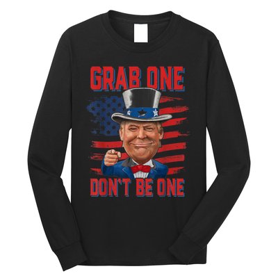 Trump American 4th Of July Grab One Dont Be One Uncle Long Sleeve Shirt