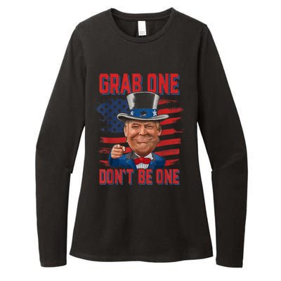 Trump American 4th Of July Grab One Dont Be One Uncle Womens CVC Long Sleeve Shirt