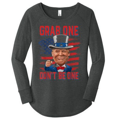 Trump American 4th Of July Grab One Dont Be One Uncle Women's Perfect Tri Tunic Long Sleeve Shirt