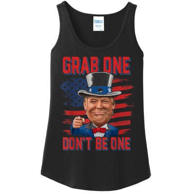 Trump American 4th Of July Grab One Dont Be One Uncle Ladies Essential Tank