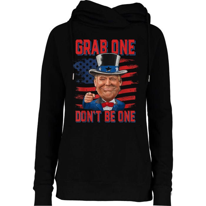 Trump American 4th Of July Grab One Dont Be One Uncle Womens Funnel Neck Pullover Hood