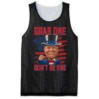 Trump American 4th Of July Grab One Dont Be One Uncle Mesh Reversible Basketball Jersey Tank