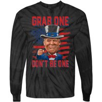 Trump American 4th Of July Grab One Dont Be One Uncle Tie-Dye Long Sleeve Shirt