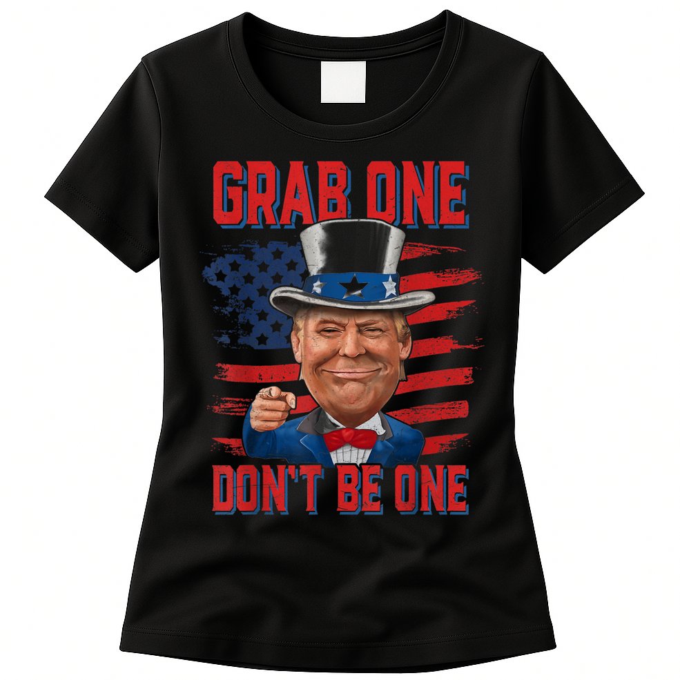 Trump American 4th Of July Grab One Dont Be One Uncle Womens T-Shirt