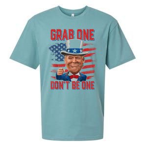 Trump American 4th Of July Grab One Dont Be One Uncle Sueded Cloud Jersey T-Shirt