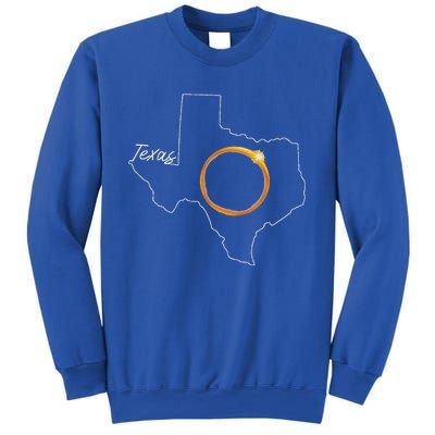 Texas April 8 Total Solar Eclipse Usa Map Totality Sweatshirt