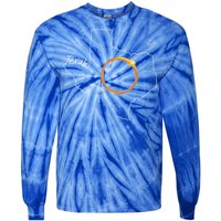 Texas April 8 Total Solar Eclipse Usa Map Totality Tie-Dye Long Sleeve Shirt