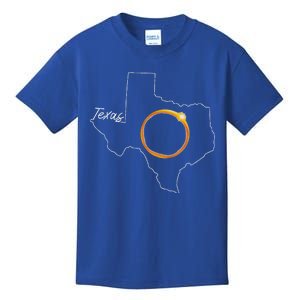 Texas April 8 Total Solar Eclipse Usa Map Totality Kids T-Shirt