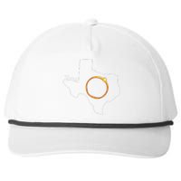 Texas April 8 Total Solar Eclipse Usa Map Totality Snapback Five-Panel Rope Hat