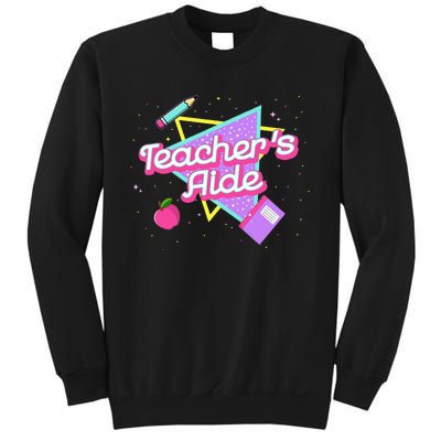 Teachers Aide 80s 90s Back To School Sweatshirt