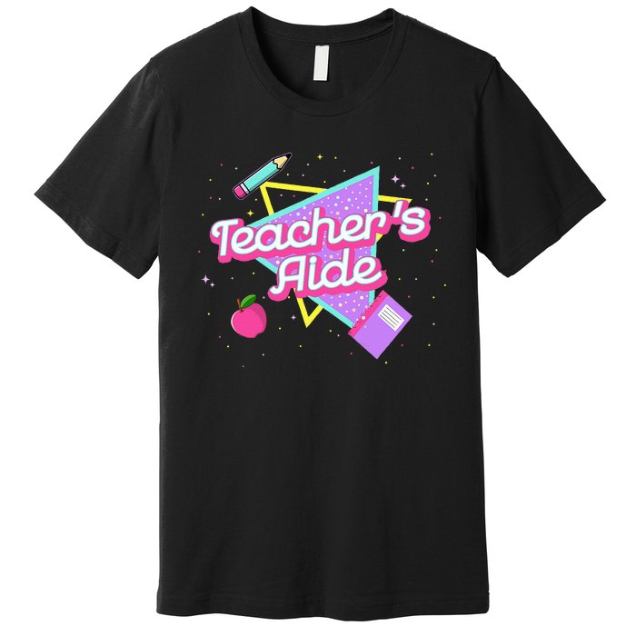 Teachers Aide 80s 90s Back To School Premium T-Shirt