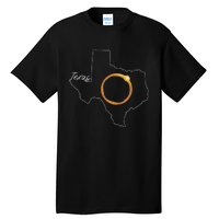 Texas April 8 Total Solar Eclipse Usa Map Totality Tall T-Shirt