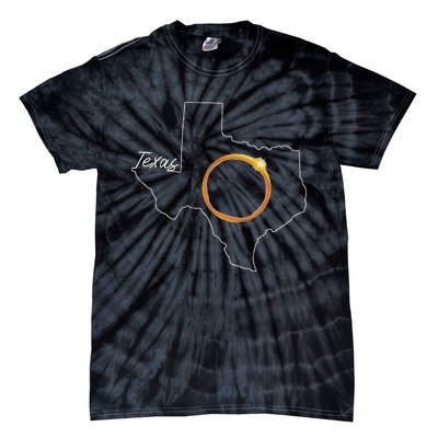 Texas April 8 Total Solar Eclipse Usa Map Totality Tie-Dye T-Shirt