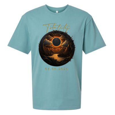 Totality April 8 2024 Total Solar Eclipse America Sueded Cloud Jersey T-Shirt