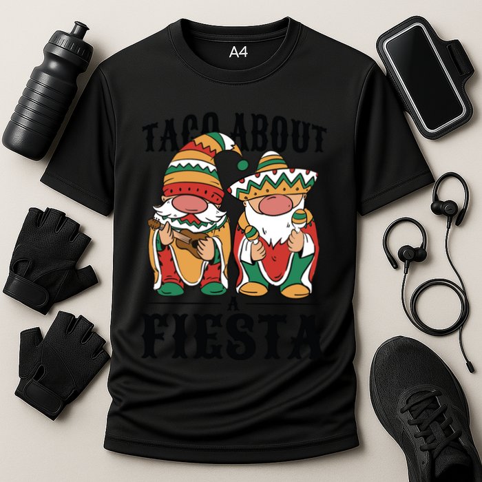 Taco About A Fiesta Gnomes Cooling Performance Crew T-Shirt