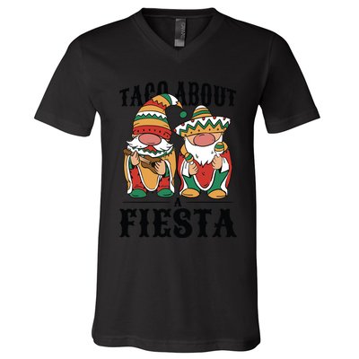 Taco About A Fiesta Gnomes V-Neck T-Shirt