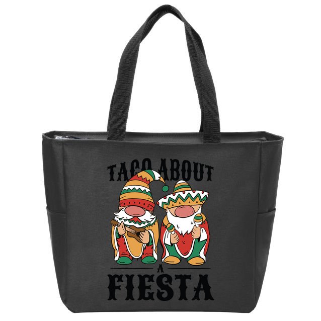Taco About A Fiesta Gnomes Zip Tote Bag