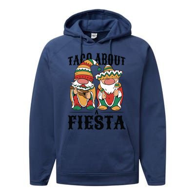 Taco About A Fiesta Gnomes Performance Fleece Hoodie