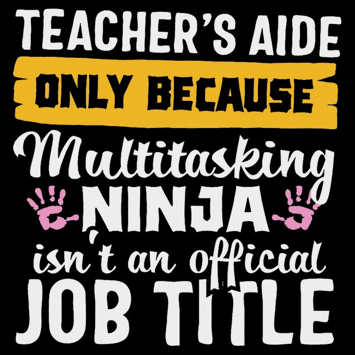 Teacher Aide Appreciation Funny Multitasking Ninja Assistant Drawstring Bag