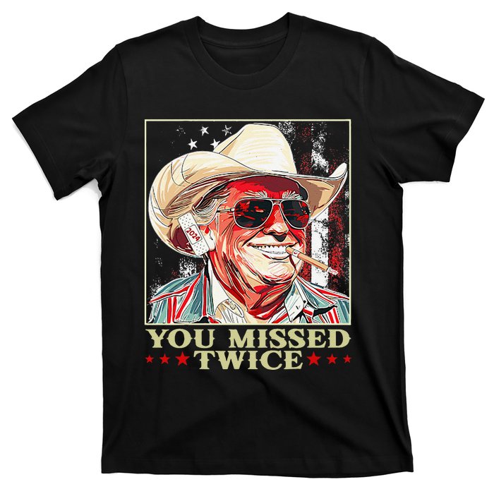 Trump Assassination Attempt Trump 2024 You Missed Twice T-Shirt