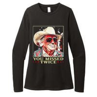 Trump Assassination Attempt Trump 2024 You Missed Twice Womens CVC Long Sleeve Shirt