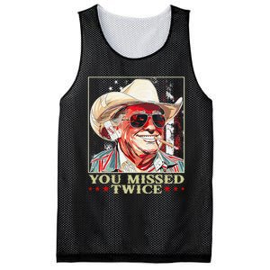 Trump Assassination Attempt Trump 2024 You Missed Twice Mesh Reversible Basketball Jersey Tank