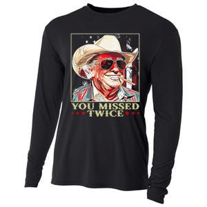 Trump Assassination Attempt Trump 2024 You Missed Twice Cooling Performance Long Sleeve Crew