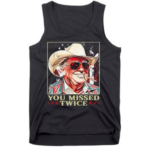 Trump Assassination Attempt Trump 2024 You Missed Twice Tank Top