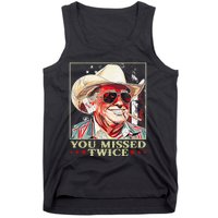 Trump Assassination Attempt Trump 2024 You Missed Twice Tank Top