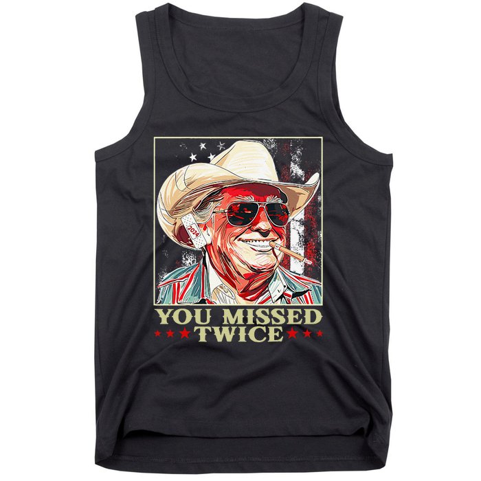 Trump Assassination Attempt Trump 2024 You Missed Twice Tank Top