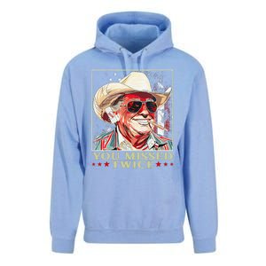 Trump Assassination Attempt Trump 2024 You Missed Twice Unisex Surf Hoodie