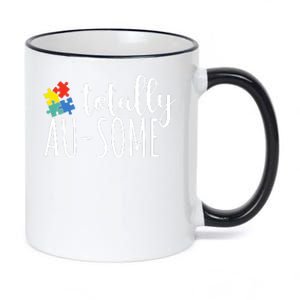 Totally Awesome Autism Awareness 11oz Black Color Changing Mug