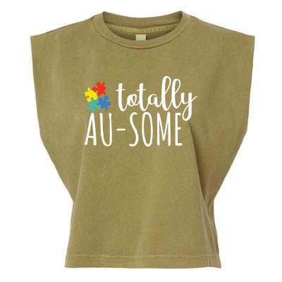 Totally Awesome Autism Awareness Garment-Dyed Women's Muscle Tee