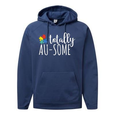 Totally Awesome Autism Awareness Performance Fleece Hoodie