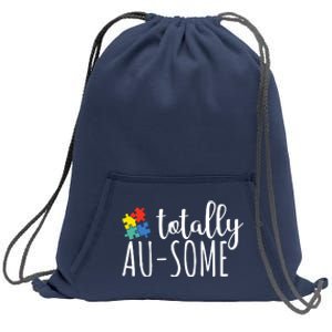 Totally Awesome Autism Awareness Sweatshirt Cinch Pack Bag