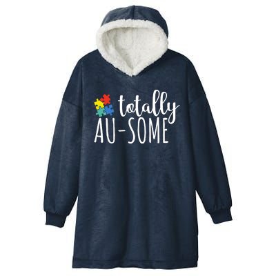 Totally Awesome Autism Awareness Hooded Wearable Blanket