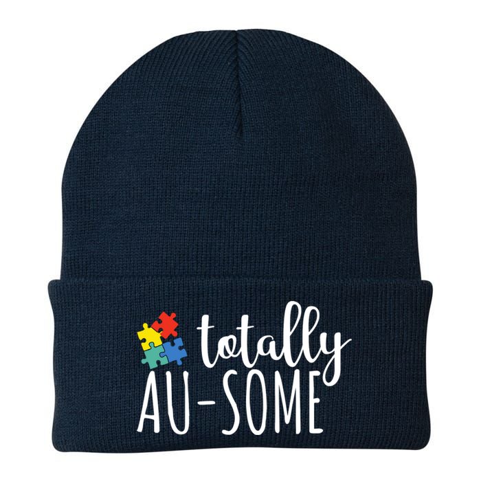 Totally Awesome Autism Awareness Knit Cap Winter Beanie