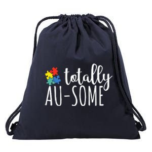 Totally Awesome Autism Awareness Drawstring Bag