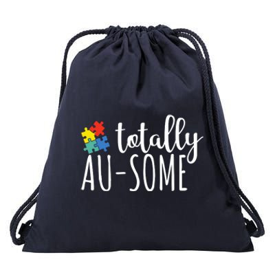 Totally Awesome Autism Awareness Drawstring Bag