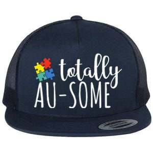 Totally Awesome Autism Awareness Flat Bill Trucker Hat