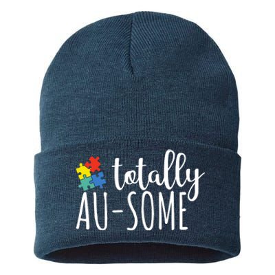 Totally Awesome Autism Awareness Sustainable Knit Beanie