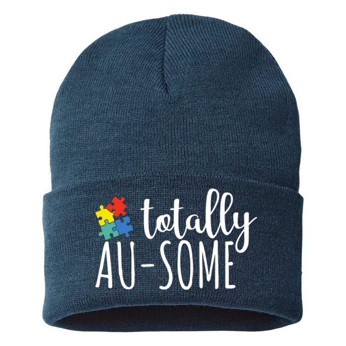 Totally Awesome Autism Awareness Sustainable Knit Beanie