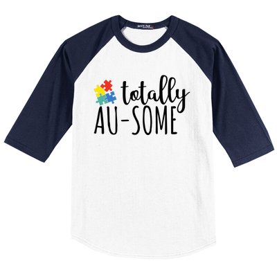 Totally Awesome Autism Awareness Baseball Sleeve Shirt