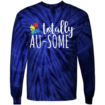 Totally Awesome Autism Awareness Tie-Dye Long Sleeve Shirt