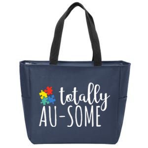 Totally Awesome Autism Awareness Zip Tote Bag