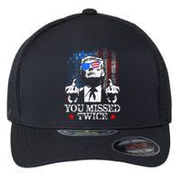 Trump Assassination Attempt Trump 2024 You Missed Twice Flexfit Unipanel Trucker Cap