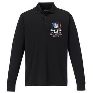 Trump Assassination Attempt Trump 2024 You Missed Twice Performance Long Sleeve Polo